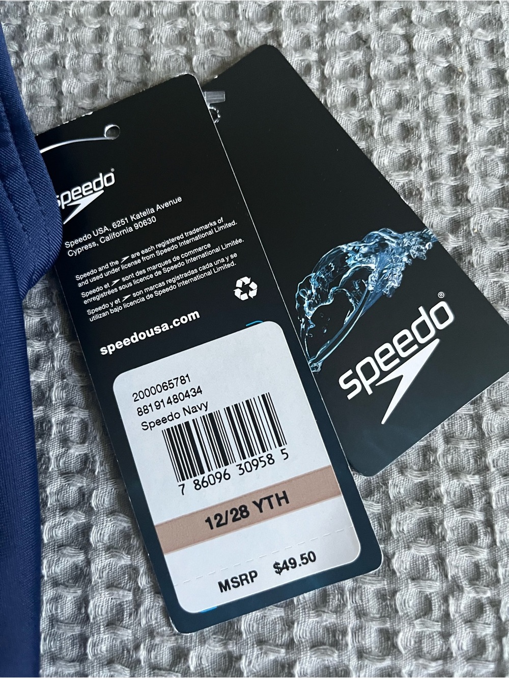 Speedo Navy Performance Racerback One-Piece - Picture 5 of 7